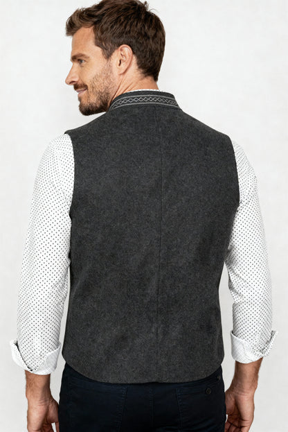 Sylis-Mode - Elegant Men's Traditional Vest Gray
