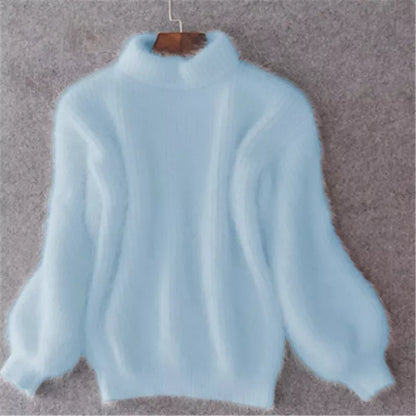 Sylis-Mode - Loose knitted solid color sweaters - Vintage Angora sweater