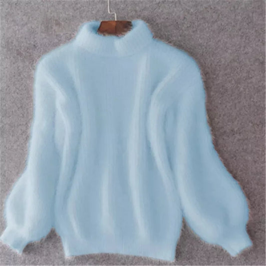 Sylis-Mode - Loose knitted solid color sweaters - Vintage Angora sweater