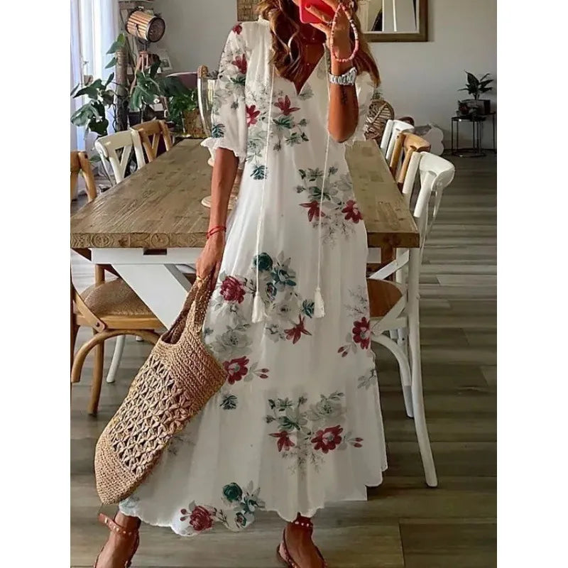 Sylis - Stylish Boho Tummy Coverage Dress