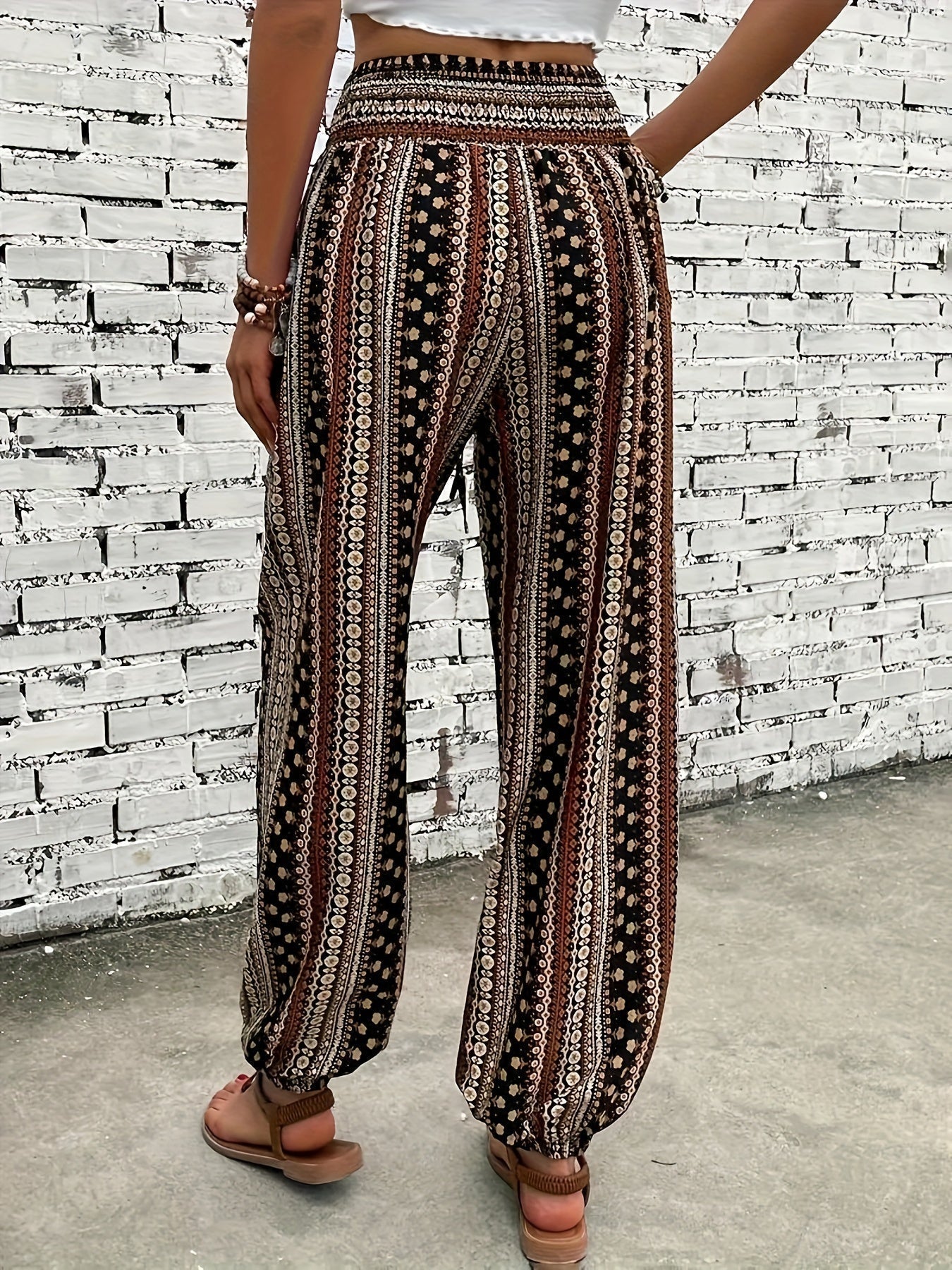 Sylis | Stylish High-Waist Printed Pants