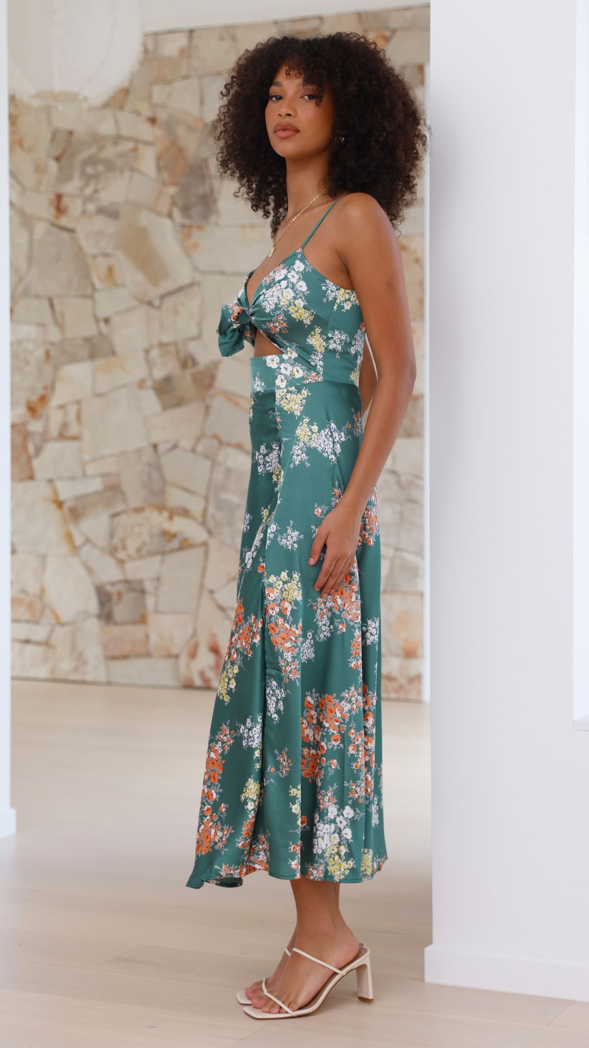 Sylis | Green Floral Dress