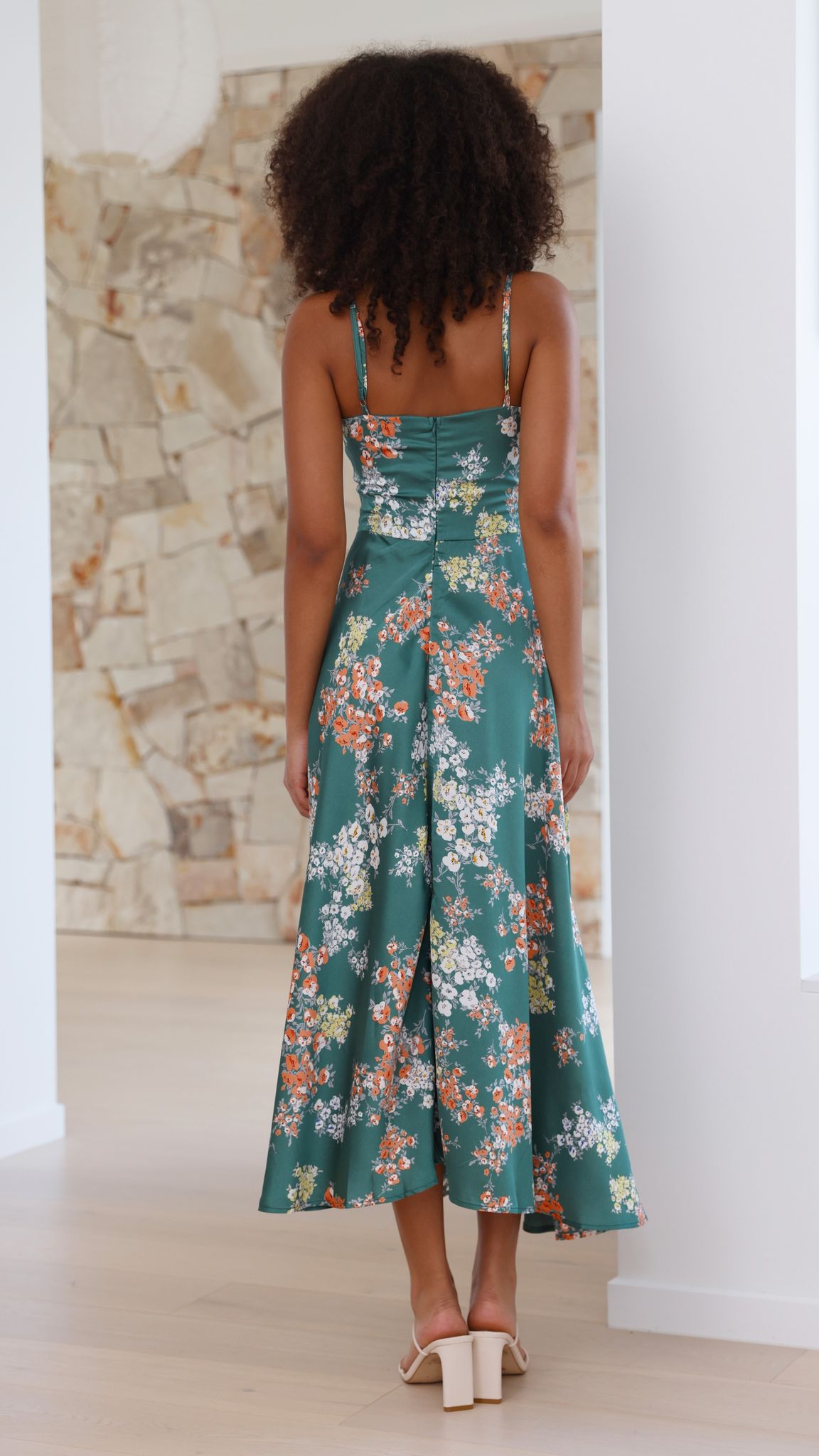 Sylis | Green Floral Dress