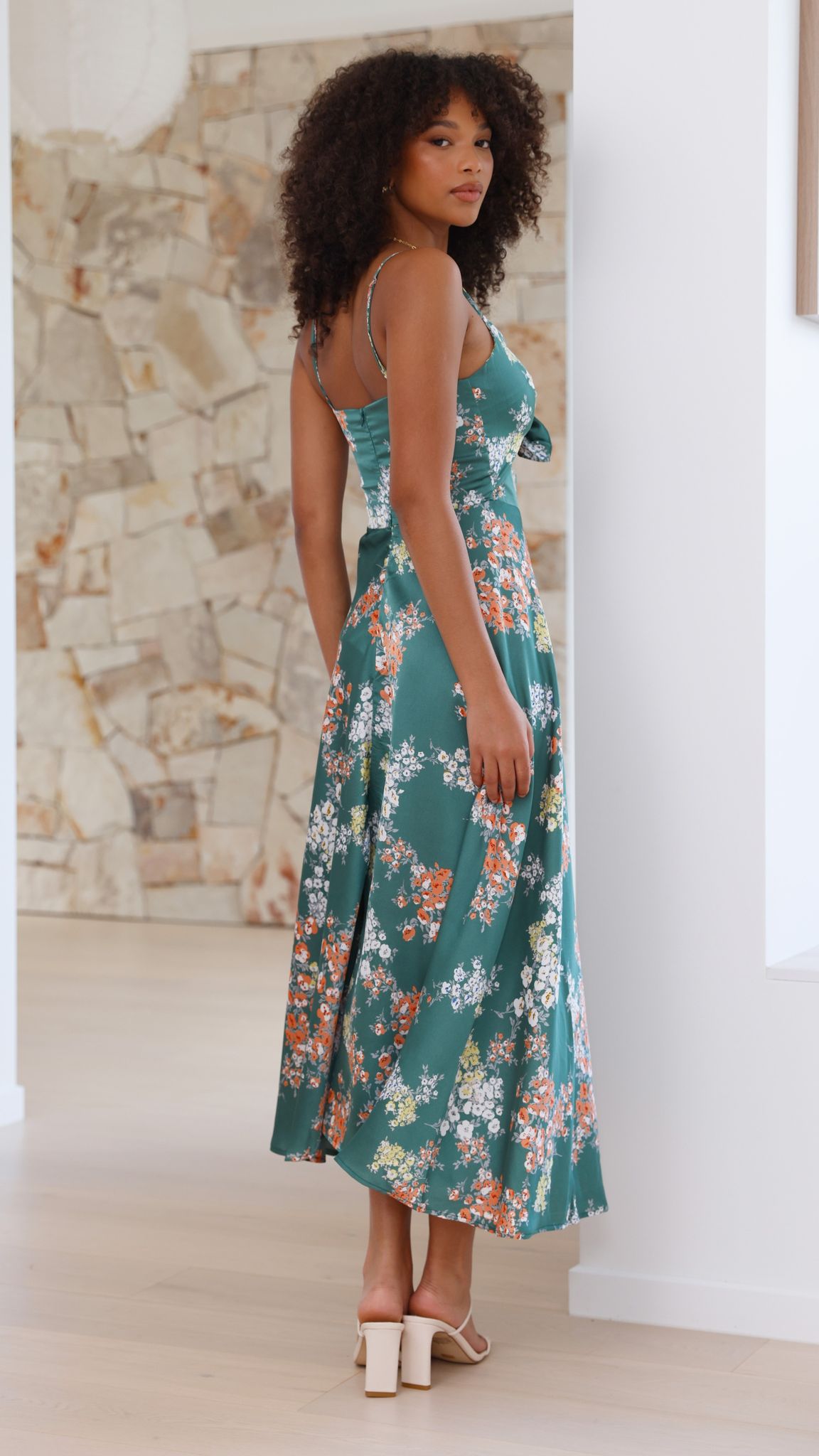 Sylis | Green Floral Dress