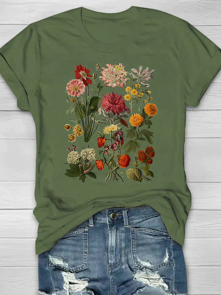 Sylis | Retro Floral Print T-Shirt