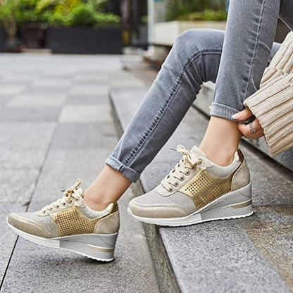 Sylis | High heel sneakers with wedge sole