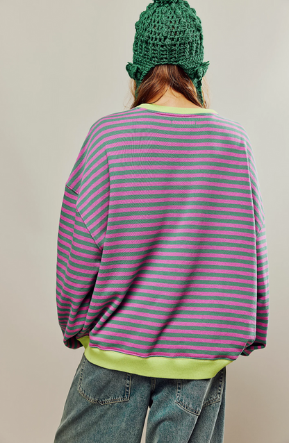 Sylis-Mode | Striped Oversized Sweater