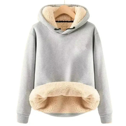 Sherpa lining sweatshirt with hood