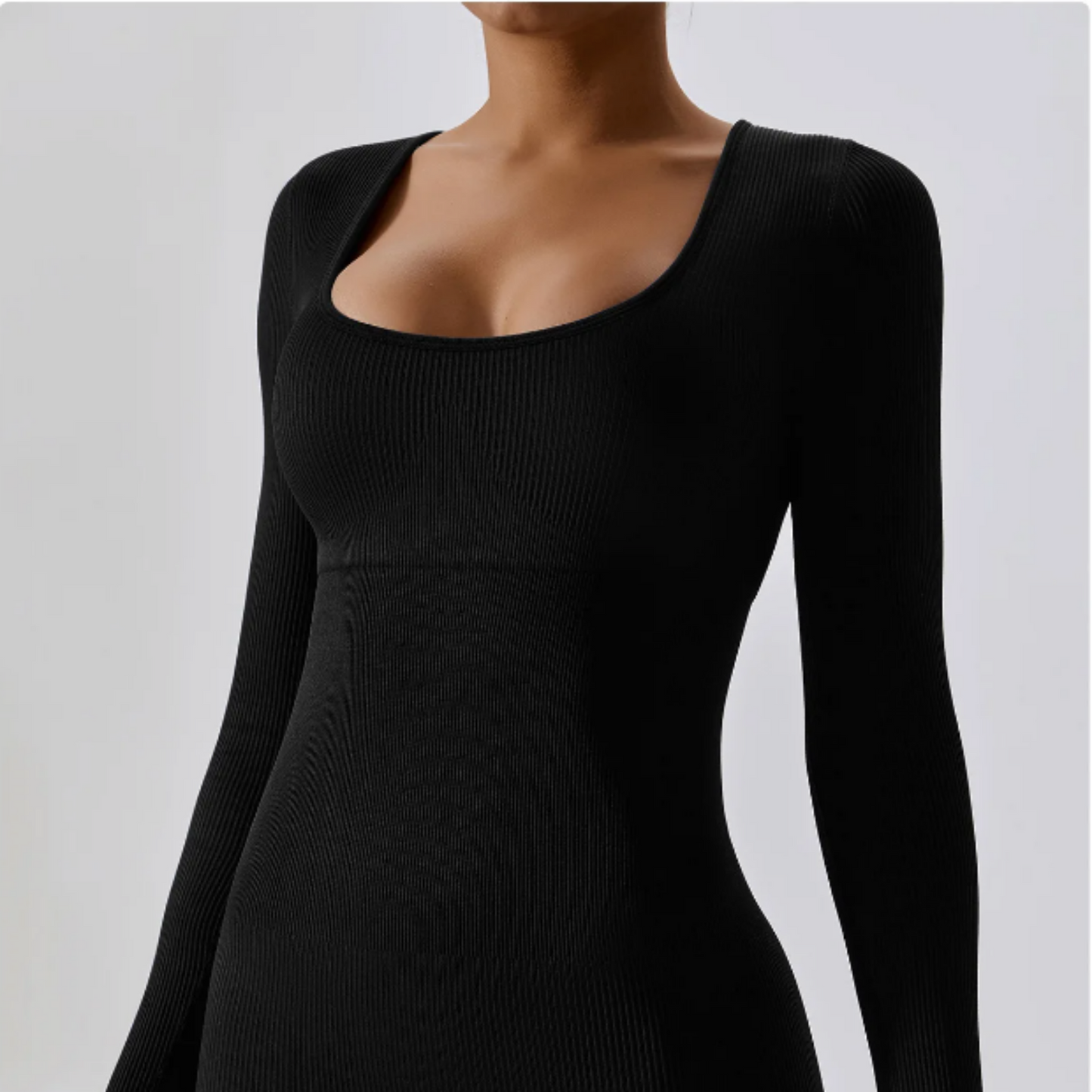 Sylis | Solid long sleeve sports jumpsuit