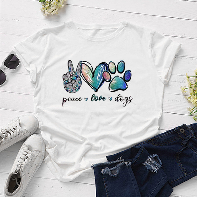 Sylis | Peace, Love & Dogs T-Shirt