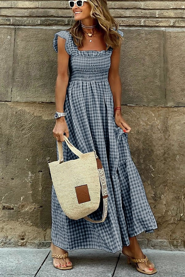 Sylis | Elegant Plaid Summer Dress