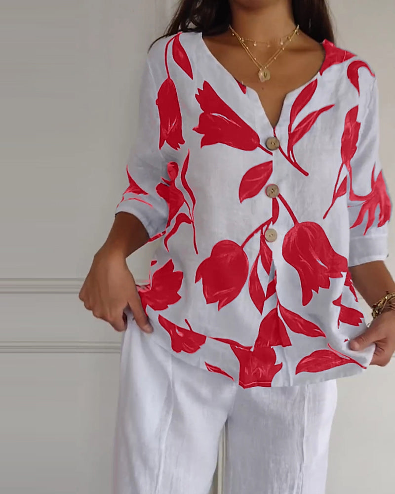 Sylis | Womens Floral Print Top