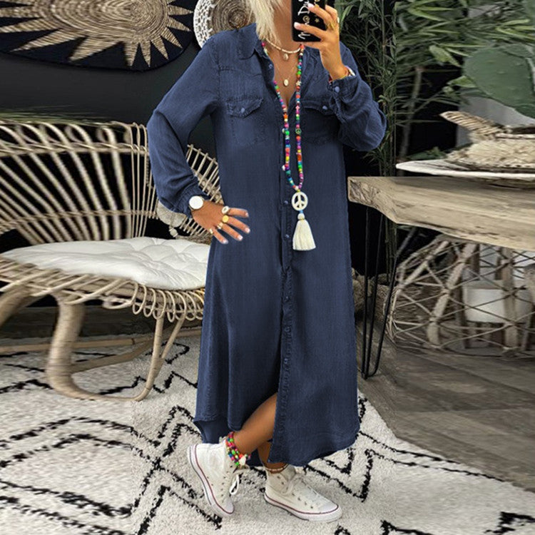 Sylis | Women's Denim Maxi Dress