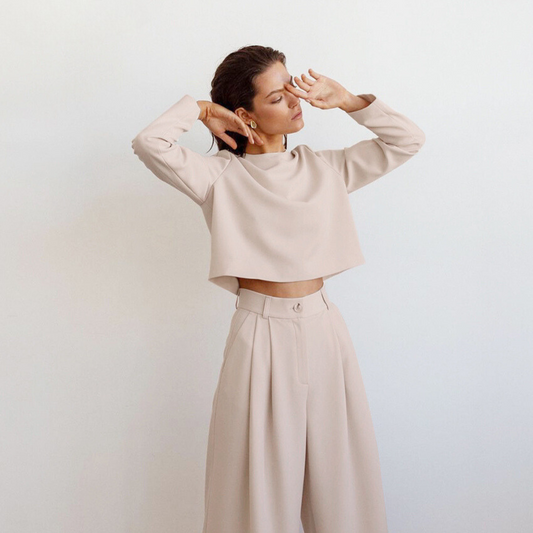 Sylis | Plain Two Piece Palazzo Set