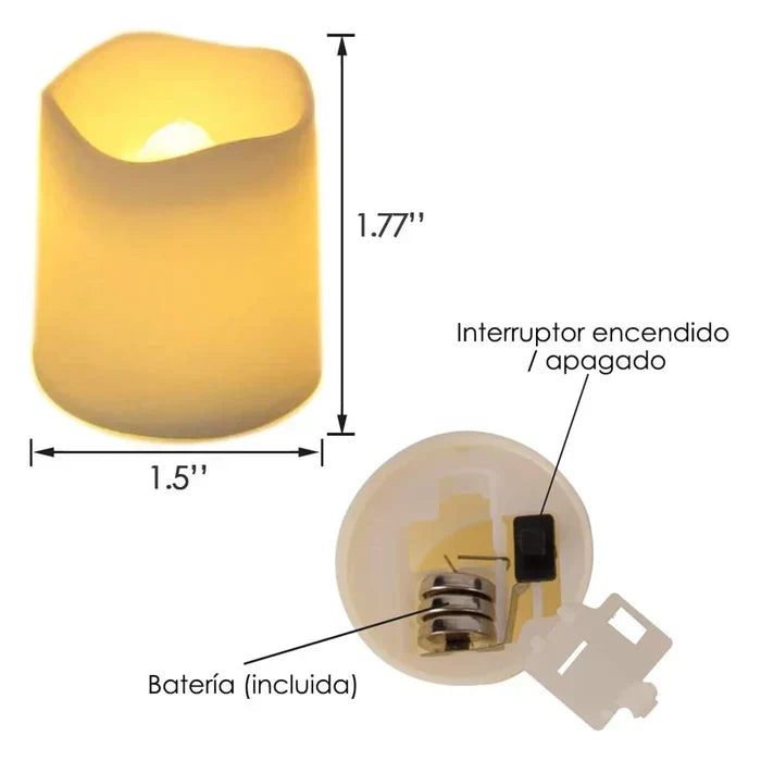 Set of 24 LED Flameless Candles - GlowFlicker