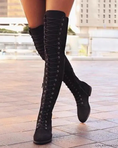 Sylis | Mid-calf lace-up boots
