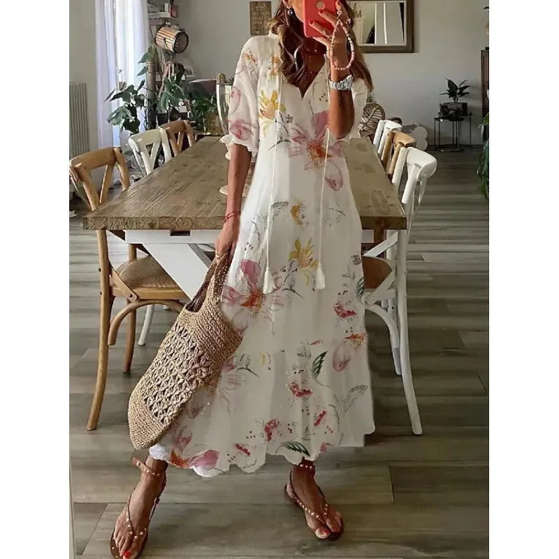 Sylis - Stylish Boho Tummy Coverage Dress