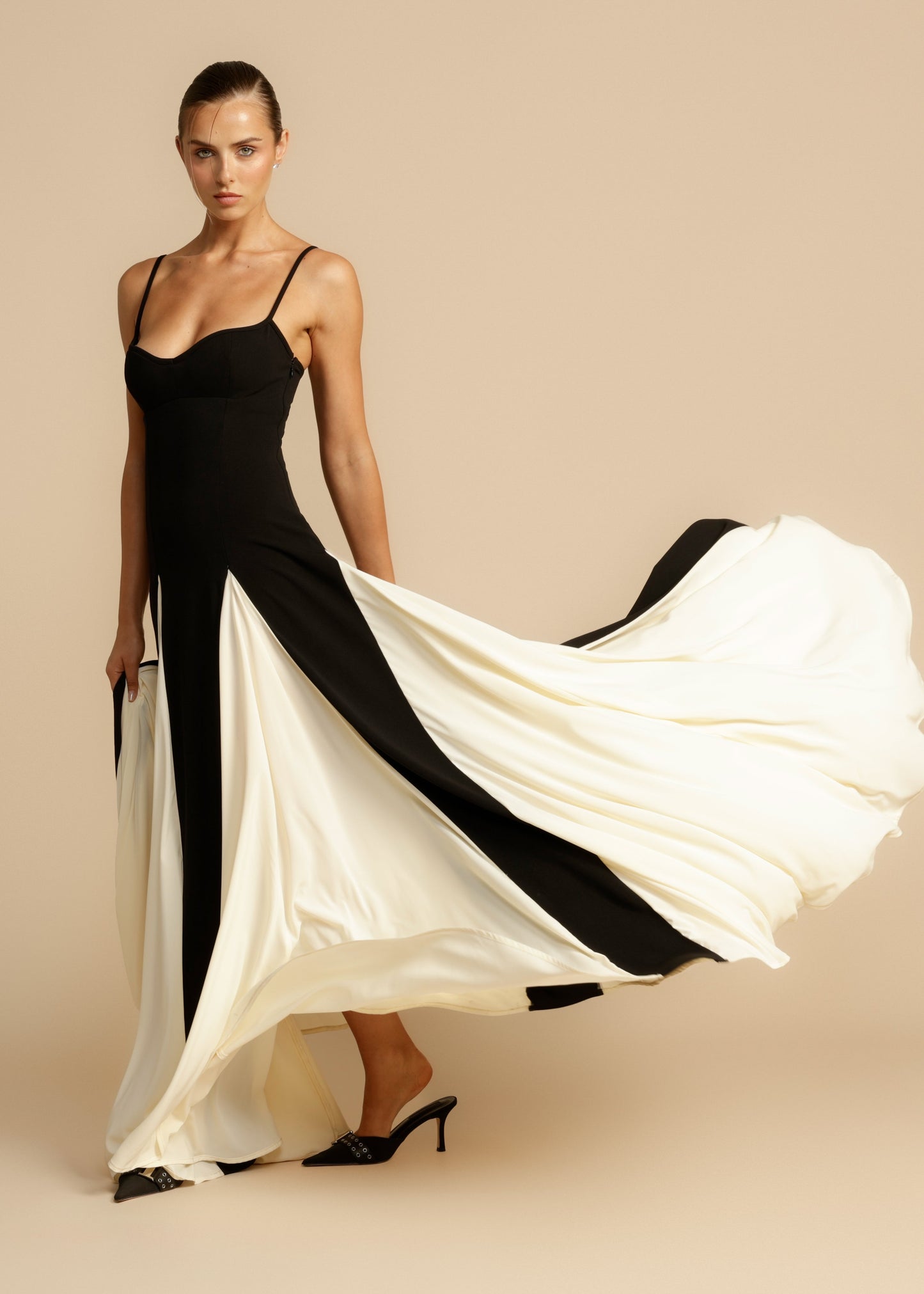 Sylis | Color block spaghetti strap maxi dress