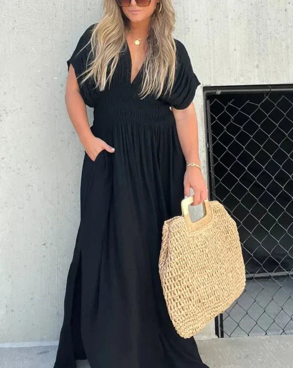 Sylis | V-Neck Effortless Maxi Long Dress