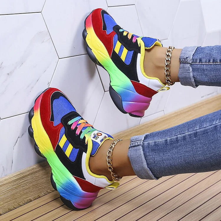 Sylis | Vibrant Rainbow Design Shoes