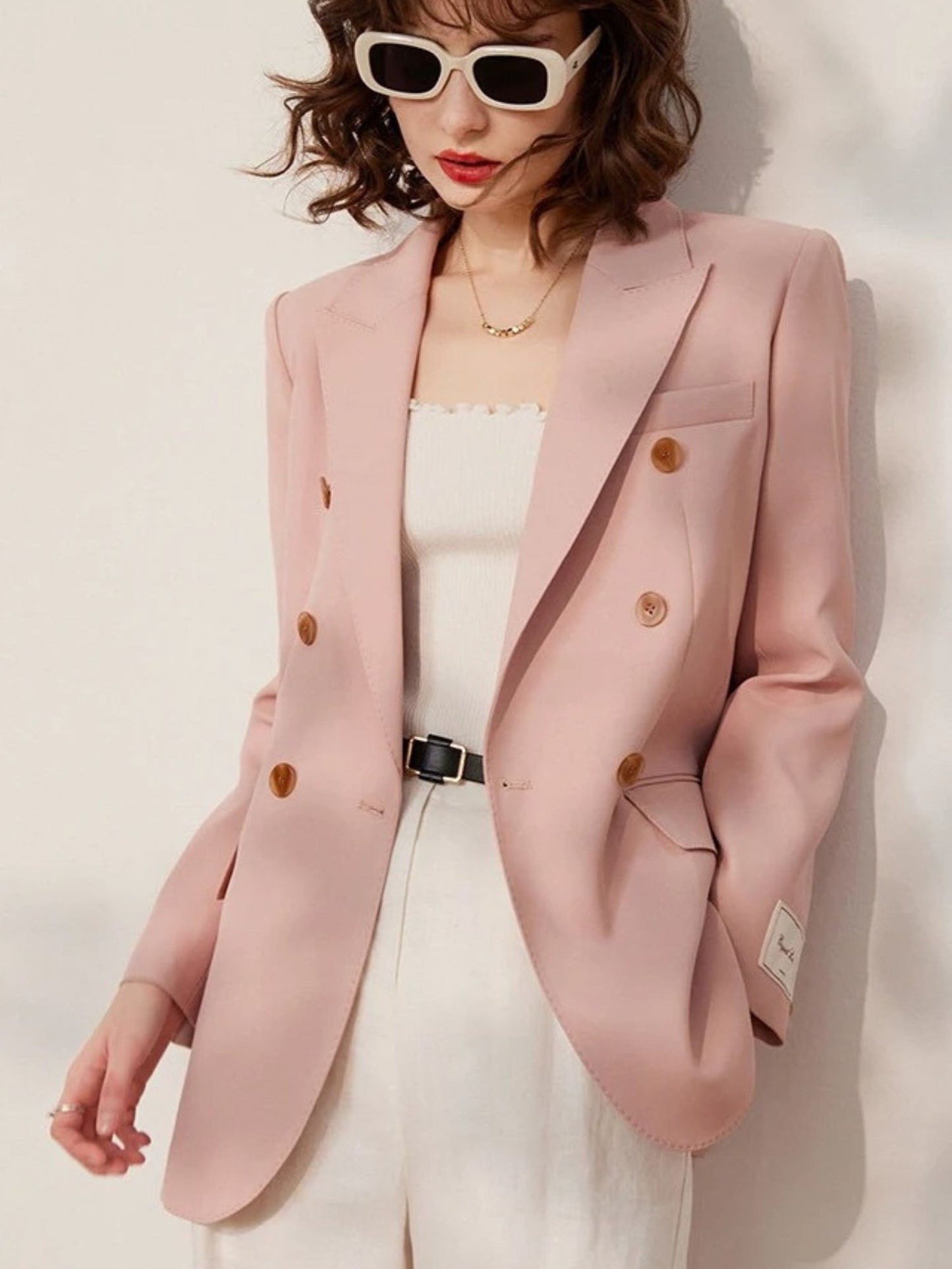 Blazer with Wooden Buttons