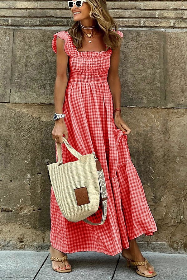 Sylis | Elegant Plaid Summer Dress