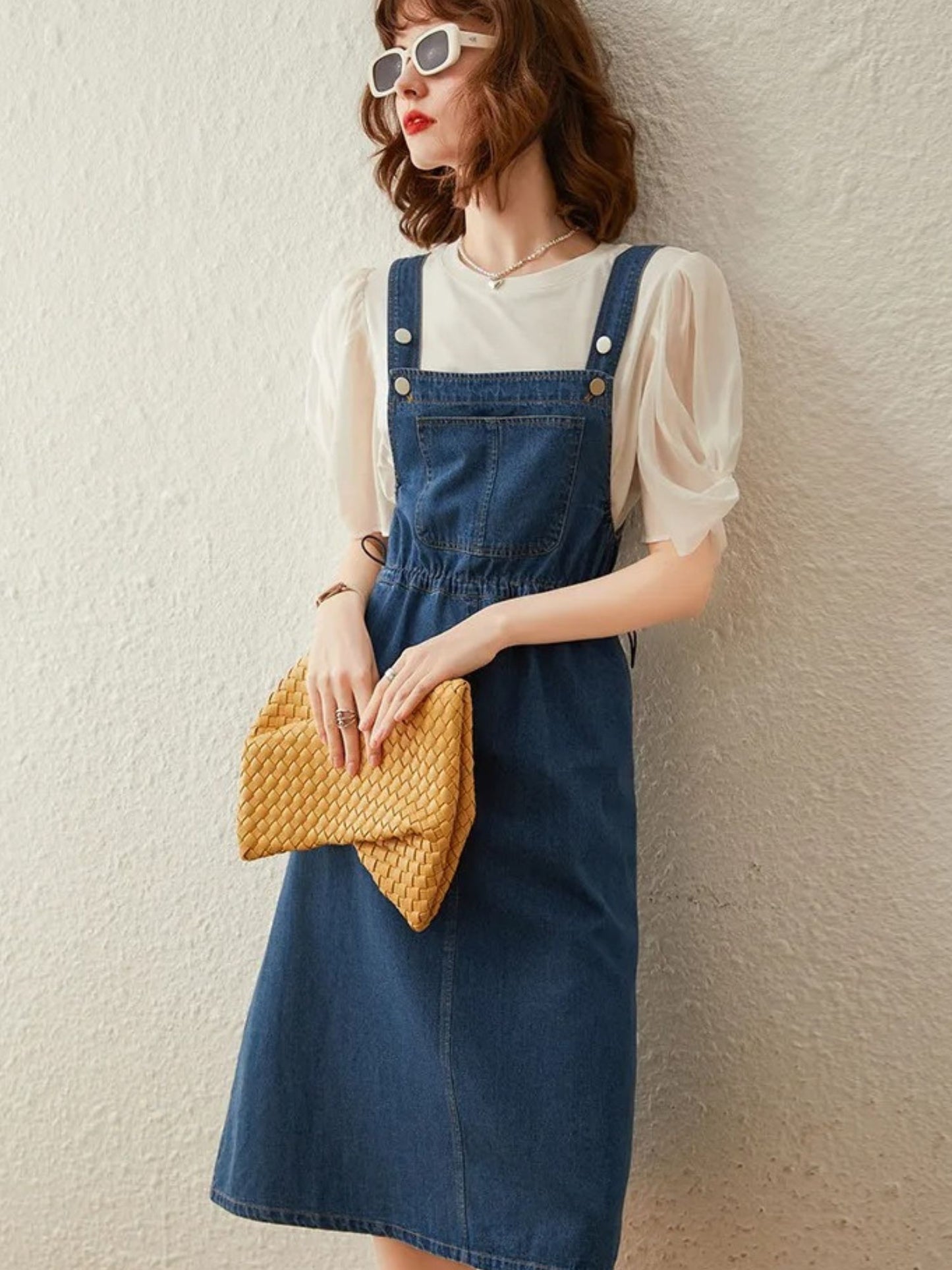 Denim Suspender Dress