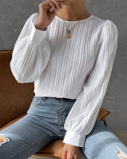 Sylis | Elegant shirt with round collar