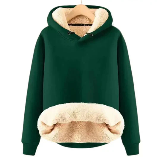 Sherpa lining sweatshirt with hood