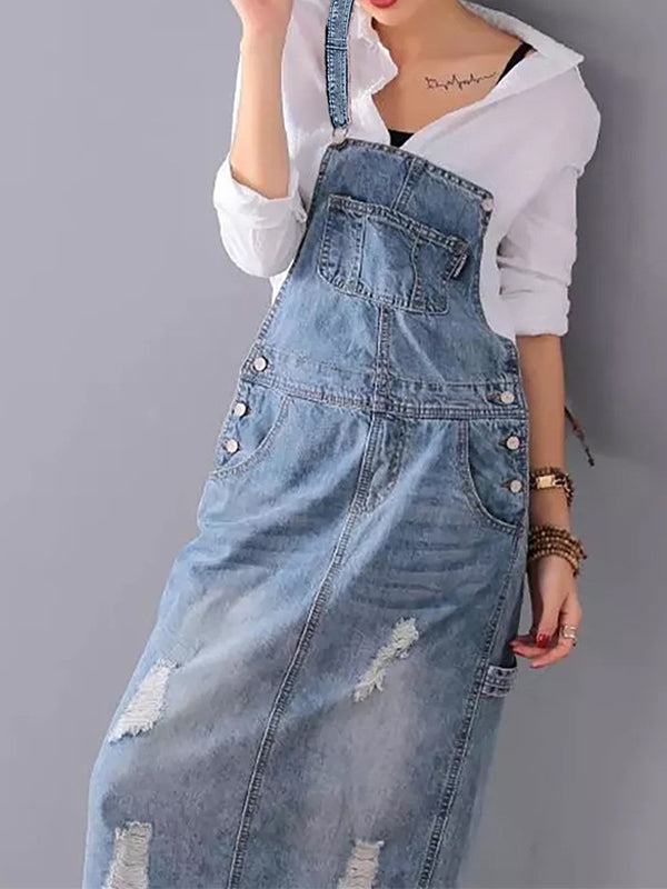 Sylis | Women's Casual Dungaree Dress