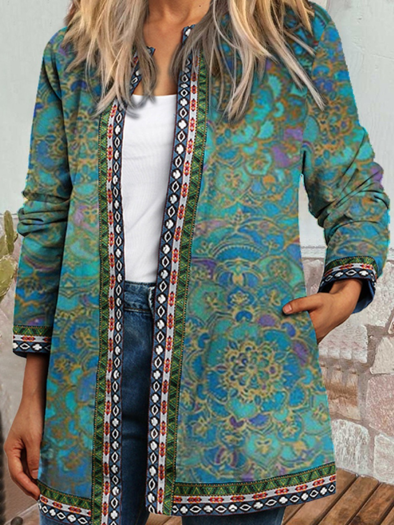 Sylis | Women's Ethnic Floral  Coat Jacket