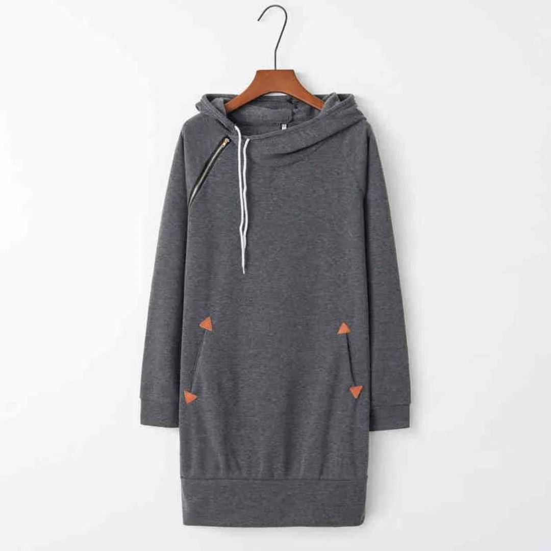 Sylis | Casual hooded sweat dress with pockets