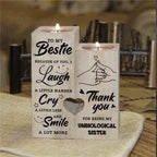 Smile A Lot More - Wooden Candle Holder with Candle Gift for Your Loved Ones