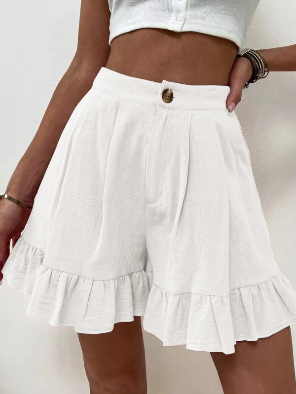 Sylis | Casual Flowy Ruffle Hem Shorts