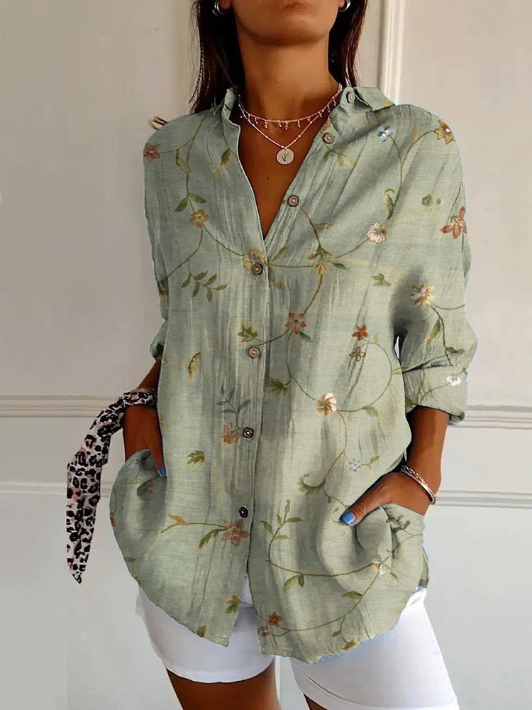 Sylis | Casual Floral Breeze Button Shirt