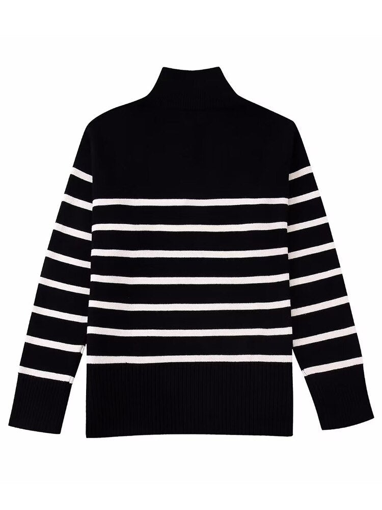 Sylis | Striped Zip Jumper