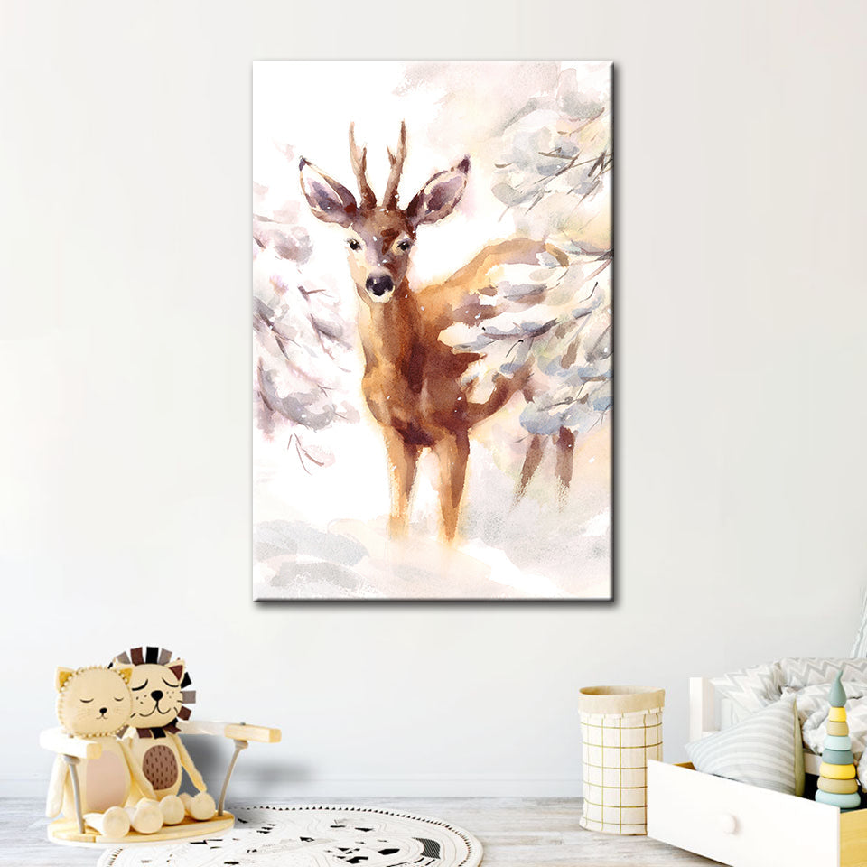 Young Elegant Deer - Canvas Wall Art Painting