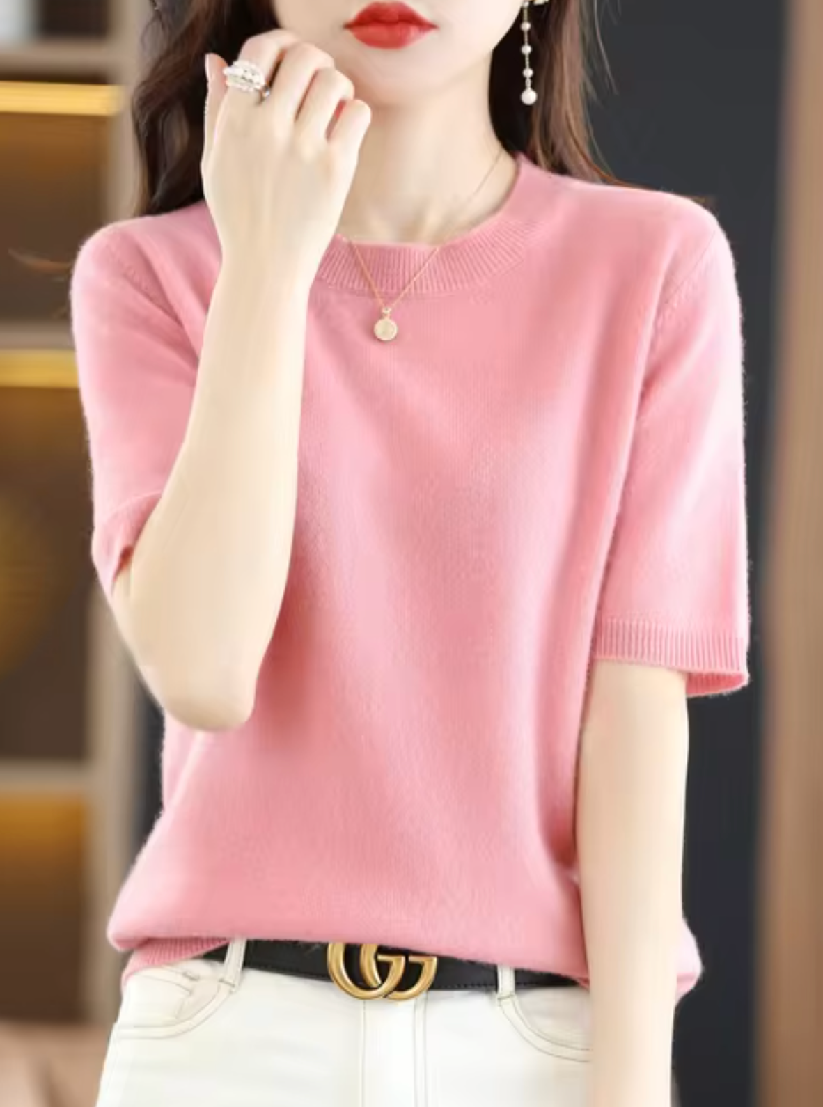 Sylis | Short Sleeve Wool Sweater