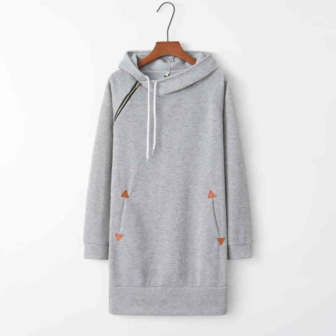 Sylis | Casual hooded sweat dress with pockets