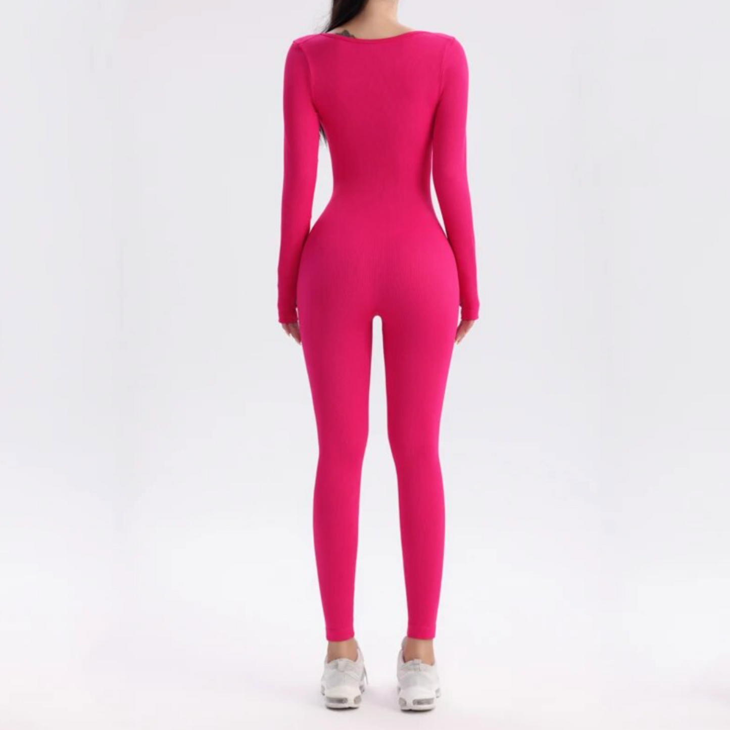 Sylis | Solid long sleeve sports jumpsuit