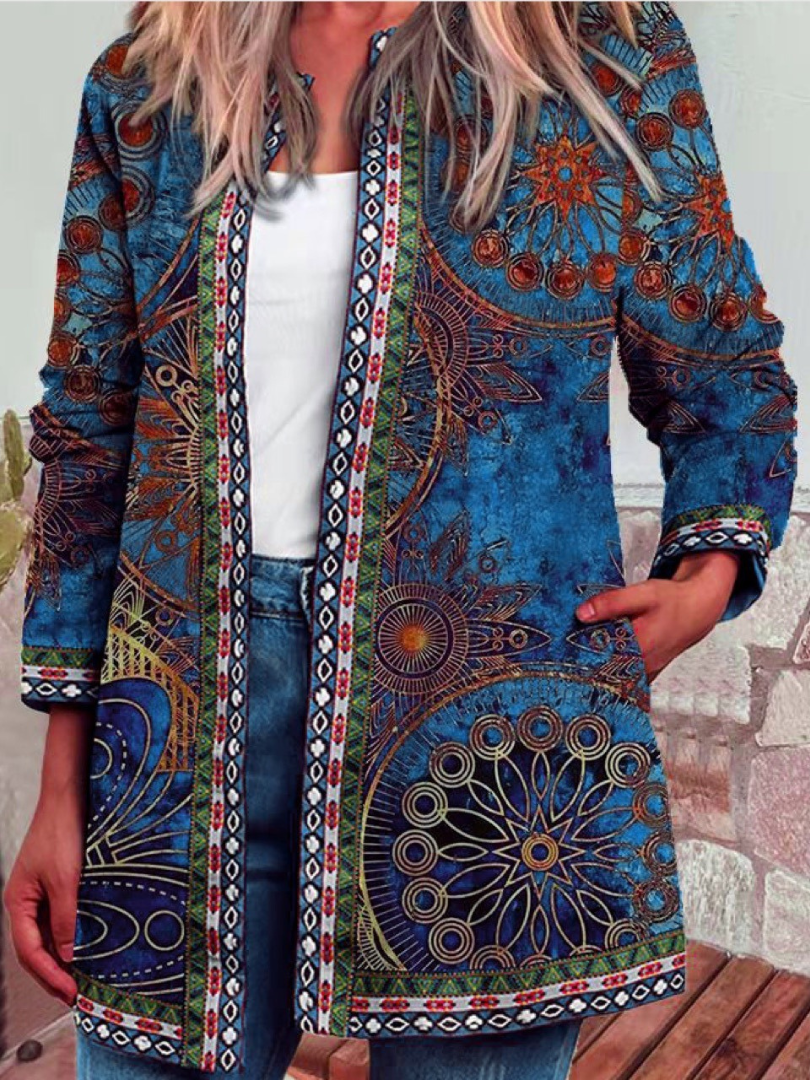 Sylis | Women's Ethnic Floral  Coat Jacket