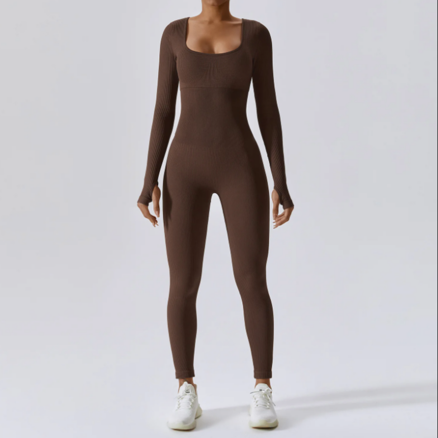 Sylis | Solid long sleeve sports jumpsuit