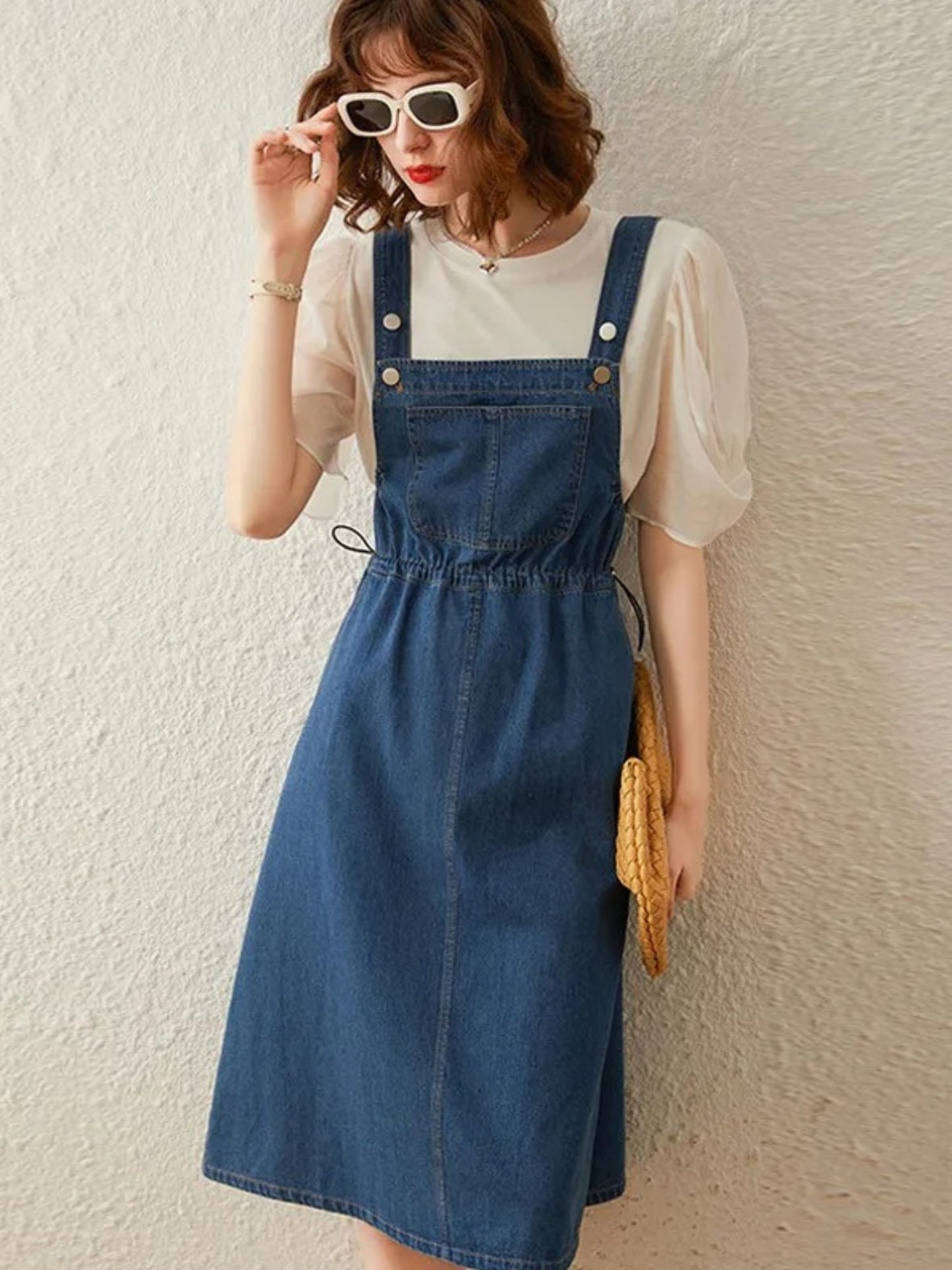 Denim Suspender Dress