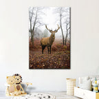 Misty Fall Deer - Canvas Wall Art Painting