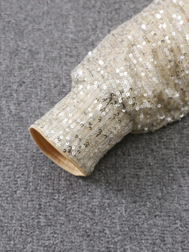 Sylis | Party sequin dress with contrast