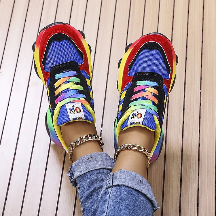 Sylis | Vibrant Rainbow Design Shoes