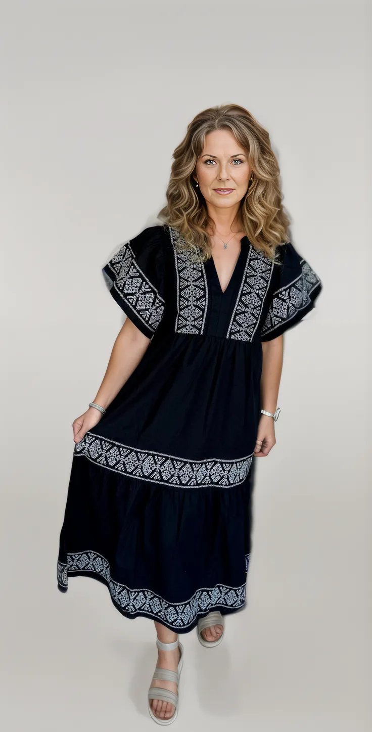 Sylis | Flowy-Sleeves Maxi Dress