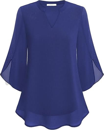 Sylis | Flowing Double-Layer Chiffon Blouse