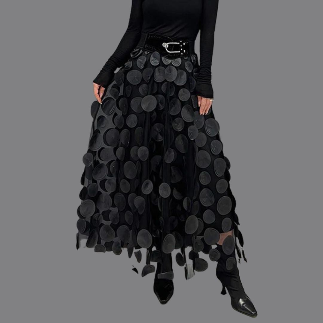 Sylis-Mode – Stylish chic long skirt with polka dots