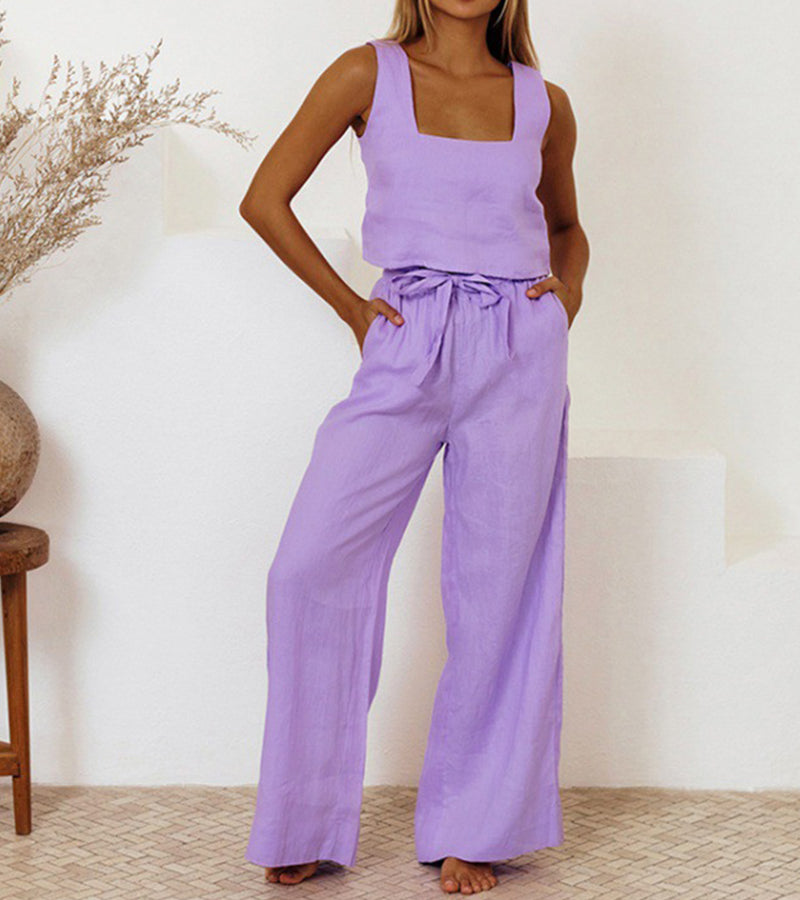 Sylis | Minimalist Top and Wide-Leg Pants Set